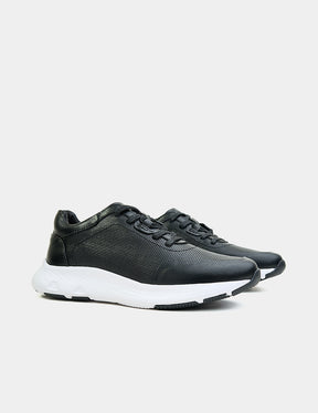 Ref: DANTE NERO | Tenis casual en cuero para hombre