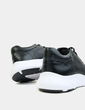 Ref: DANTE NERO | Tenis casual en cuero para hombre